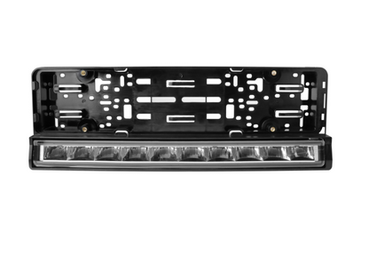 Suport număr înmatriculare cu bară LED încorporată 20" 51cm 12v 24v lumină albă și portocalie