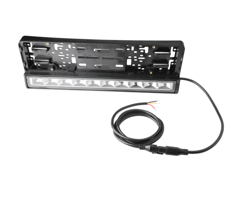Suport număr înmatriculare cu bară LED încorporată 20" 51cm 12v 24v lumină albă și portocalie
