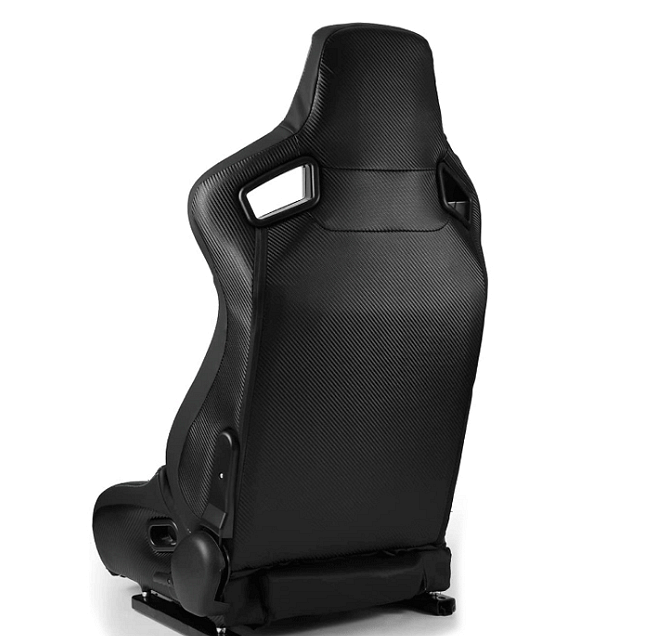 Sports car seats, eco leather, black/blue