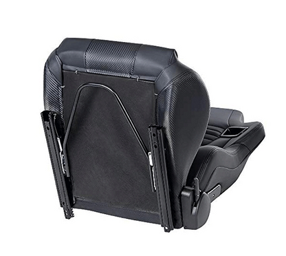 Sports car seats, eco leather, black/blue