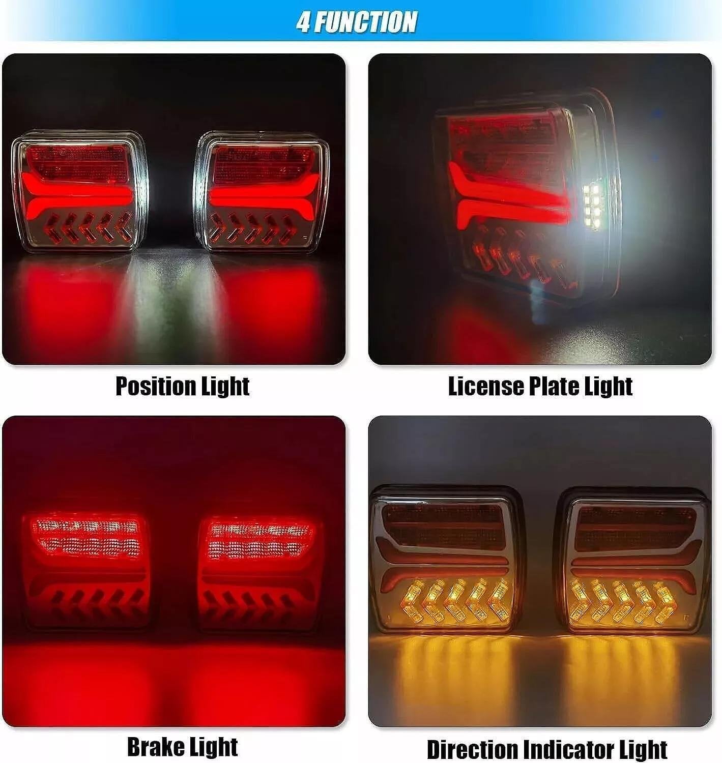 Безжични LED стопове, стоп светлина с магнит 12V - 24V за ремарке/кемпер