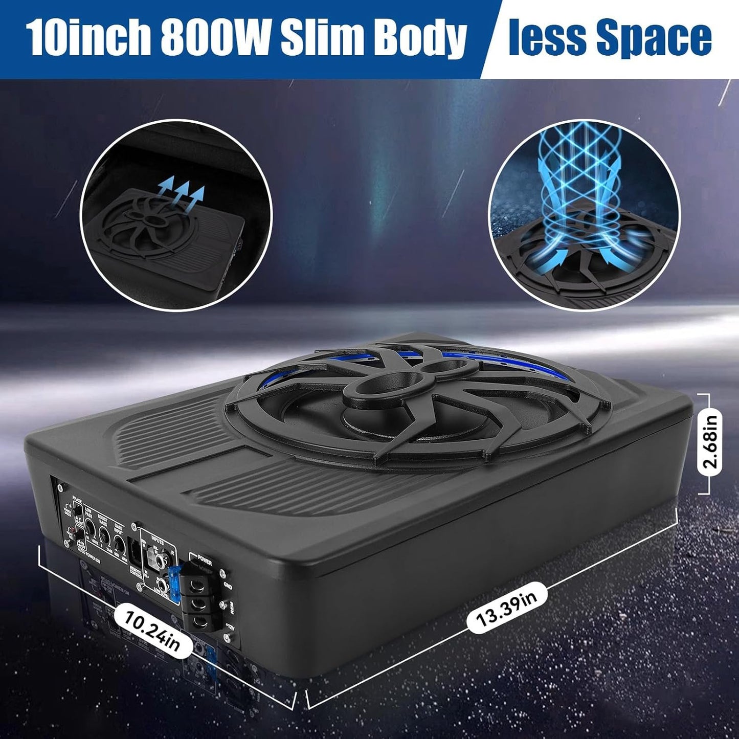 Субуфер Бас Каса 1000W, светещ (под седалка)7990