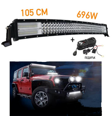 СУПЕР МОЩЕН Led Bar извит 105 См 696W 7D 12V 24V