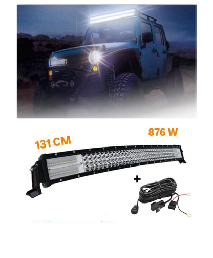 СУПЕР МОЩЕН Led Bar извит 131 См 876W 7D 12V 24V