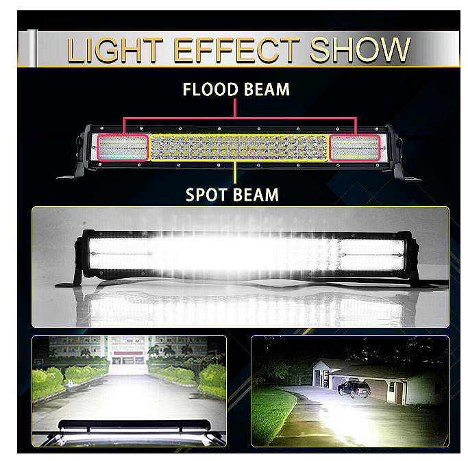 SUPER POWERFUL Curved LED Bar 80 cm 578W 7D 12V 24V