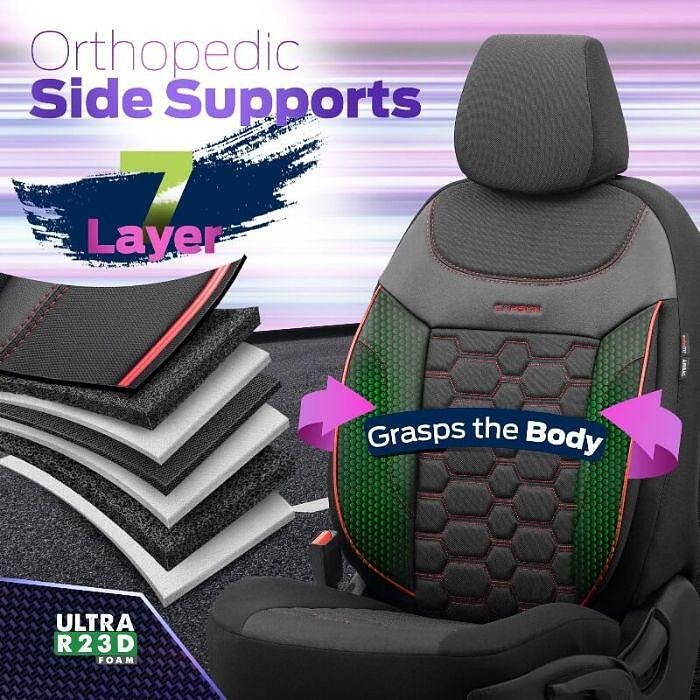 Otom Carbon CRB3402 Seat Upholstery (black/red)