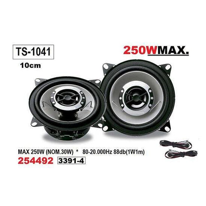 Speakers - 10cm (4") TS-1041, 250W, 2 pcs
