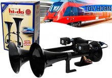 Claxon 24V, 135db, claxon TGV HI-DO, cu două melodii, negru