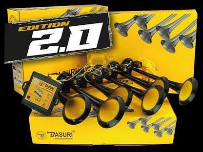 12-24V horn, with 20 melodies, "Baby Shark," "AXEL F," and others, super powerful