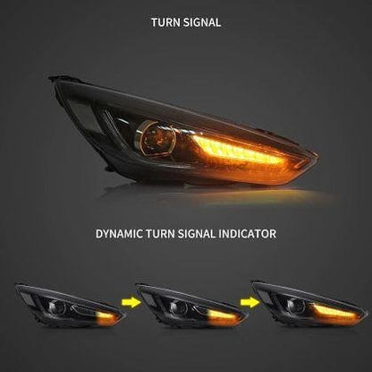 Faruri LED tuning pentru Ford Focus (2015-2018) - negre