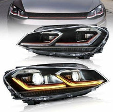 Тунинг led фарове за VW GOLF 7 (2014-2018) черни - Red line