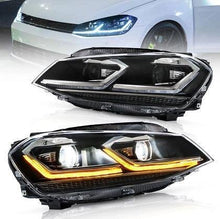 Тунинг led фарове за VW GOLF 7 (2014-2018) черни - Silver line