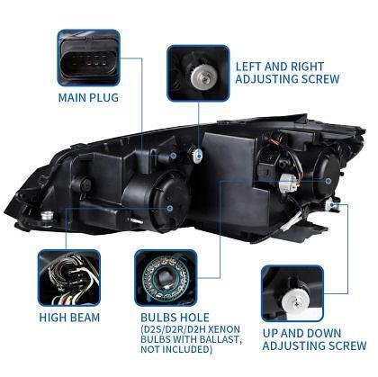 Faruri LED tuning pentru VW GOLF 7 facelift (2018-2021) negre - Silver line