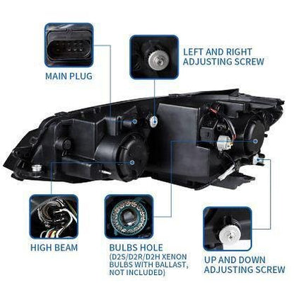 Faruri LED tuning pentru VW GOLF 7 facelift (2018-2021) negre - Silver line