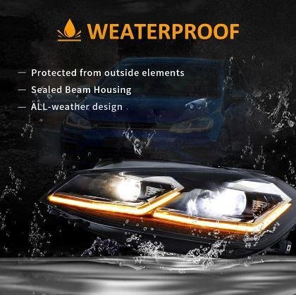 Faruri LED tuning pentru VW GOLF 7 facelift (2018-2021) negre - Silver line