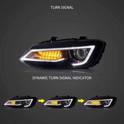 Тунинг led фарове за VW POLO (2009-2017) - черни