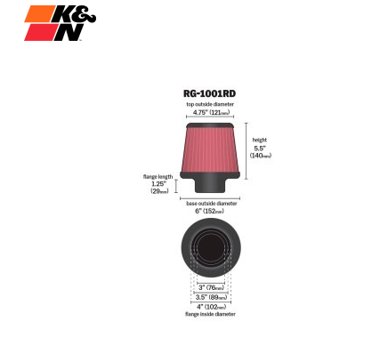 Filtru de aer universal K&N