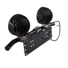Universal license plate holder, with a mount for LED light bars and fog lights