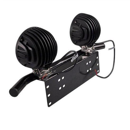 Universal license plate holder, with a mount for LED light bars and fog lights