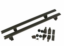 Bare transversale universale din aluminiu pentru plafon auto fără bare longitudinale - 135 cm, cu cheie - negru mat