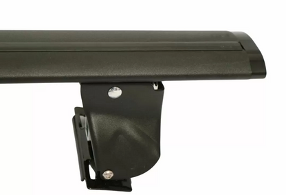 Universal Aluminum Car Roof Cross Bars Without Rails - 135cm, with Lock - Matte Black