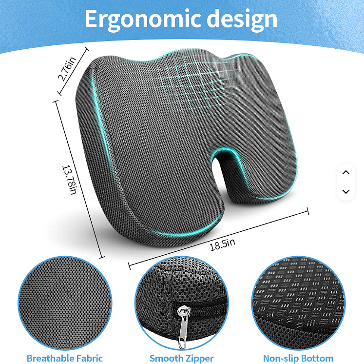 Orthopedic Seat Cushion for Car, Office, Home
