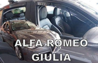 Wind Deflectors for HEKO Alfa Romeo Giulia (2016+) - 4 pcs. Front and Rear