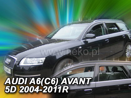 HEKO Wind Deflectors for AUDI A6 C6 (2004-2011) Combi - 4 pcs. front and rear