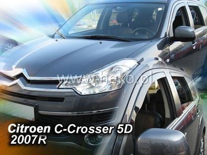 HEKO Wind Deflectors for CITROEN C-Crosser / PEUGEOT 4007 (2007+) 5-door - 4 pcs. front and rear