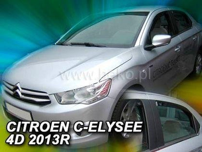 Deflectoare pentru CITROEN C-ELYSEE (2013+) Sedan - 4 buc. față și spate