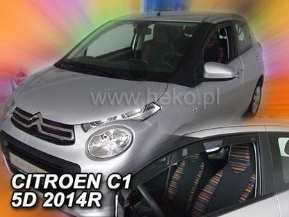 HEKO Wind Deflectors for CITROEN C1 / TOYOTA AYGO (2014+) 5-door - 2pc. front