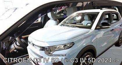 Wind Deflectors for Citroen C3 / e-C3 (2024+) - 4 pcs. front and rear