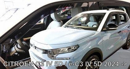Wind Deflectors for Citroen C3 / e-C3 (2024+) - 4 pcs. front and rear