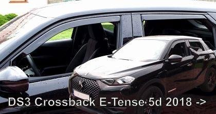 Wind Deflectors for Citroen DS3 Crossback E-Tense (2018+) 5-door - 4 pcs., front and rear