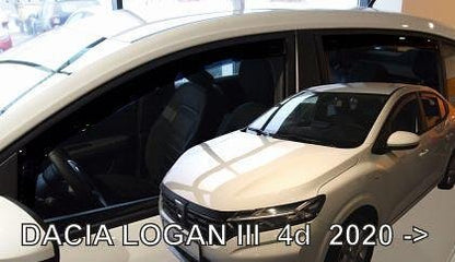 HEKO Wind Deflectors for Dacia Logan 3 (2020+) 4-door - 4 pcs. front and rear