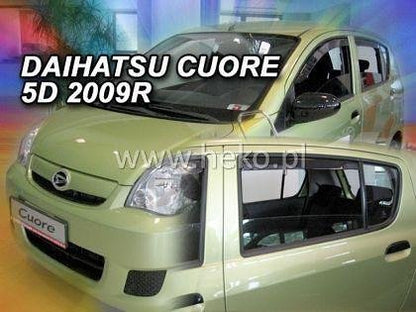 Deflectoare de vânt pentru DAIHATSU COURE VII (2007+) 5 uși - 4 buc. față și spate