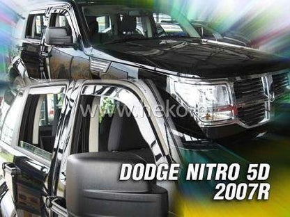 Wind deflectors for DODGE NITRO (2007+) 5-door - 4 pcs. front and rear