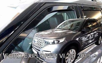 HEKO Wind Deflectors for Ford Explorer (2019+) - 4 pcs., front and rear
