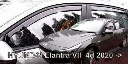 Rain Deflectors for Hyundai Elantra (2020+) 4-door - 4pcs. front and rear