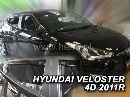 HEKO Wind Deflectors for HYUNDAI VELOSTER (2011+) 5D UK - 4 pcs.