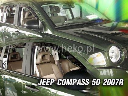 Deflectoare de vânt HEKO pentru JEEP COMPASS (2007-2017) 5 uși - 4buc. față și spate