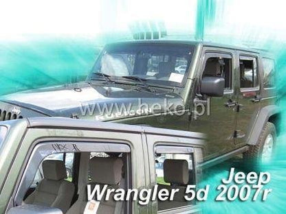 Deflectoare HEKO pentru Jeep Wrangler (2007+) 5 uși - 4buc. față și spate