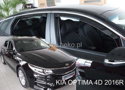 Wind Deflectors HEKO for KIA OPTIMA (2016+) Sedan - 4 pc. front and rear