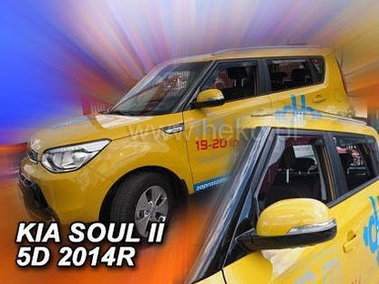 HEKO Wind Deflectors for KIA SOUL (2014+) 5-door - 4pc. front and rear