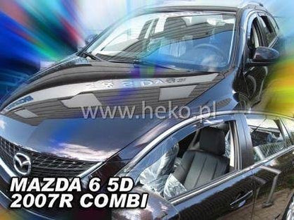 Deflectoare de vânt HEKO pentru MAZDA 6 (2007-2013) Combi - 4 bucăți, față și spate