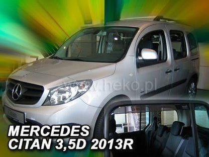 Deflectoare de vânt HEKO pentru MERCEDES CITAN W415 (2012+) 3/5 uși - 4 buc. față și spate