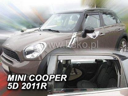 Deflectoare de vânt HEKO pentru MINI COOPER / MINI COUNTRYMAN (2011+) 5 uși - 4 bucăți, față și spate