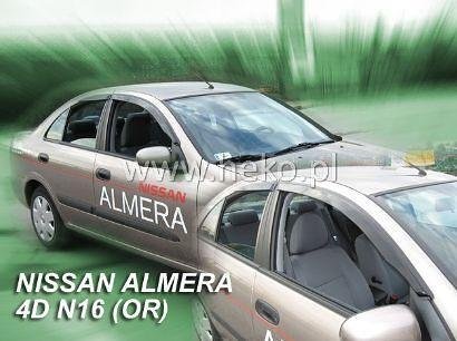 Deflectoare HEKO pentru NISSAN ALMERA N16 (2000-2005) hatchback 5 uși - 4 buc. față și spate - adezive