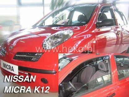 Wind deflectors for NISSAN MICRA (1992-2002) 5 doors - 2pc. front