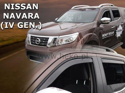 HEKO Wind Deflectors for NISSAN NAVARA (2014+) 4-door - 4 pcs. front and rear